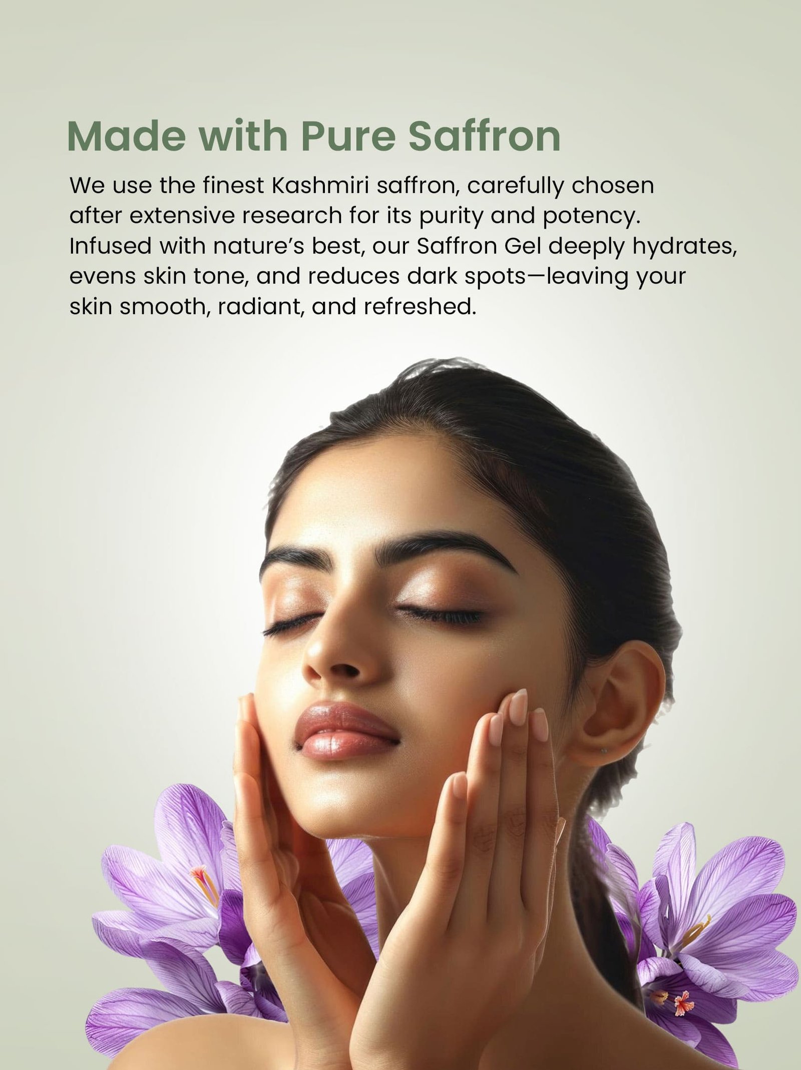 Saffron face cream for glowing skin