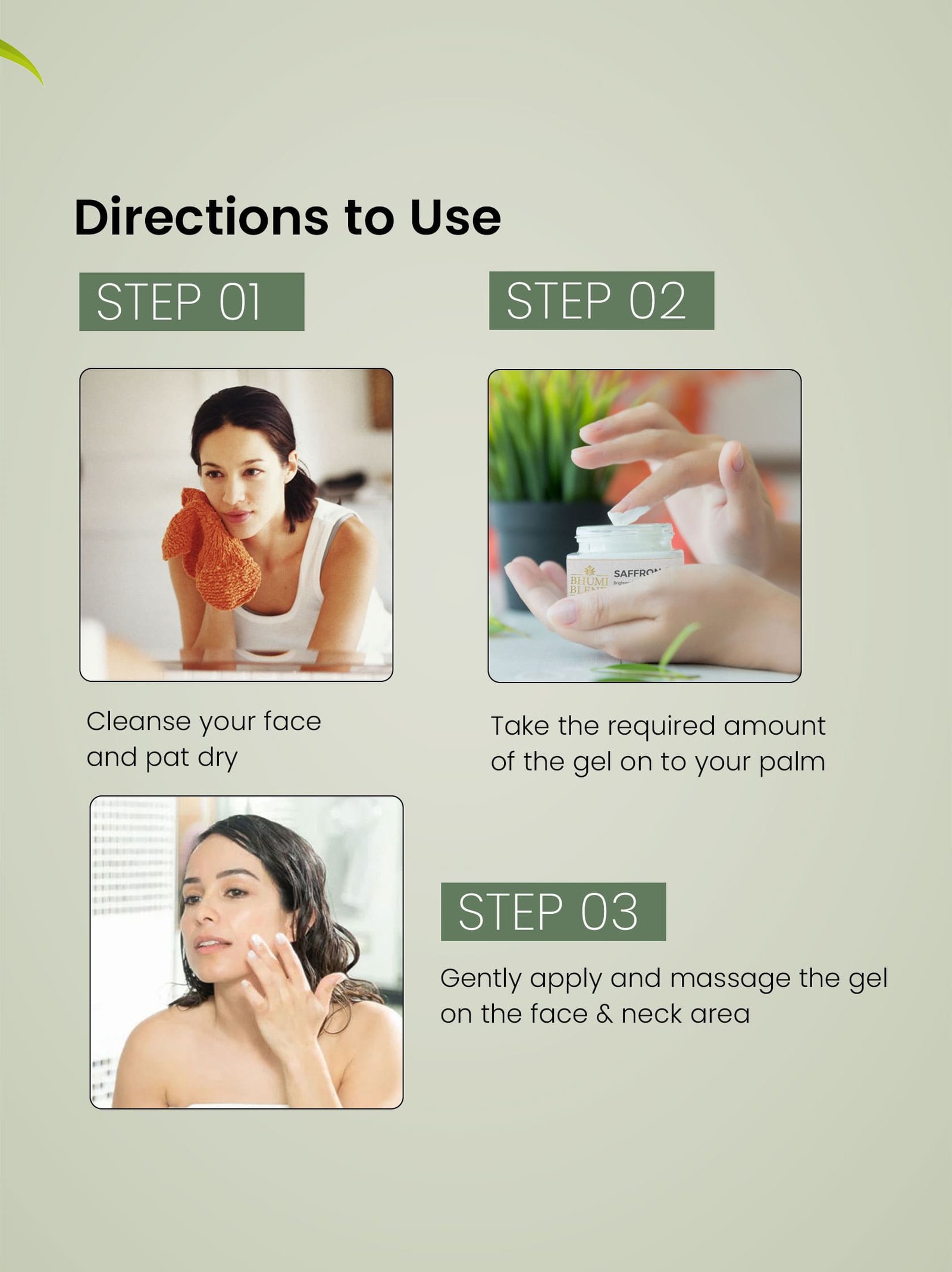 Saffron face cream for glowing skin